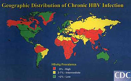 Chronic HBV infection map
